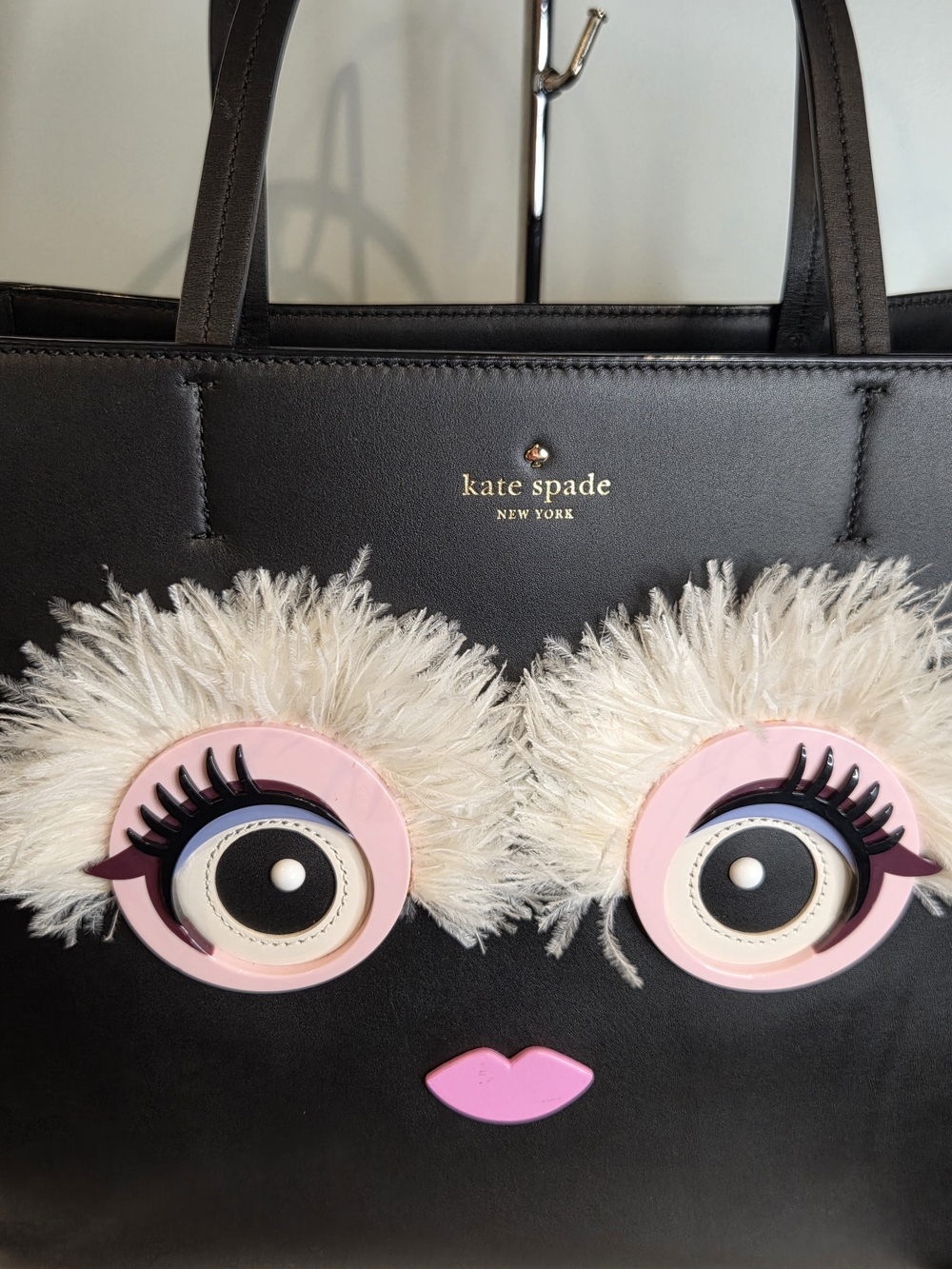 Kate Spade NY Imagination Monster Hallie Leather Tote Bag. - Picture 2 of 13